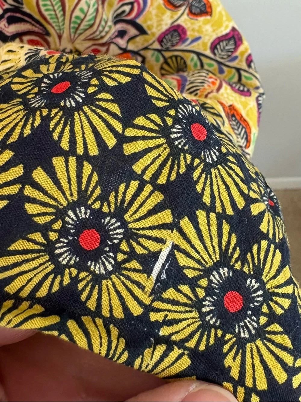 Vintage Phool Sleeveless Floral Patchwork Knee Length Dress Medium Boho Chic - Picture 7 of 14